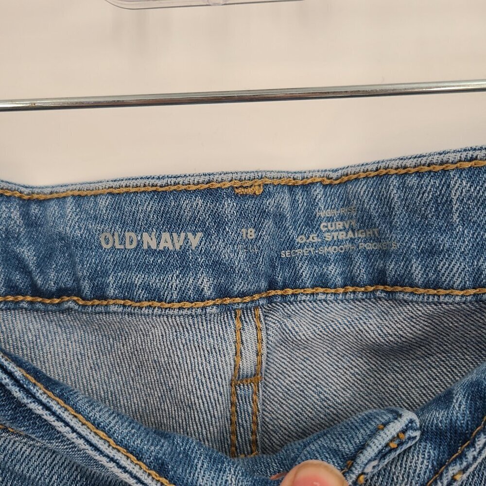 Women's‎ Old Navy High Rise O.G. Straight Secret Smooth Pockets Jeans Size 18 - Picture 3 of 8